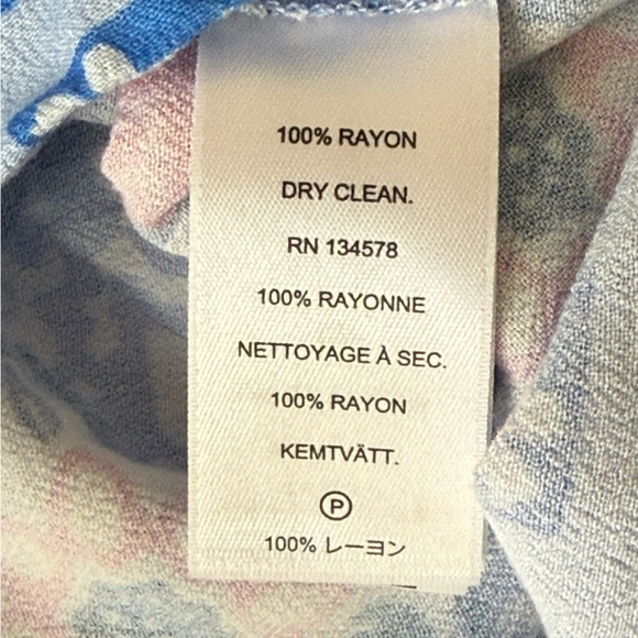 Vineyard Vines Bloom Floral Blue and Pink Women's Top. Size S - Picture 11 of 12